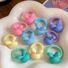 10pcs Easter Rabbit Heart Hair Ties For Thin Hair