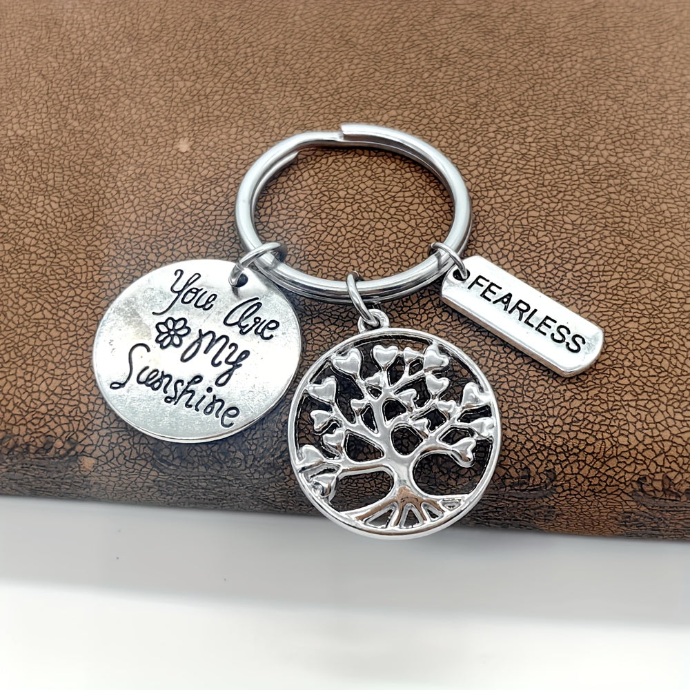 Tree Of Life You Are My Sunshine Keychain for Men