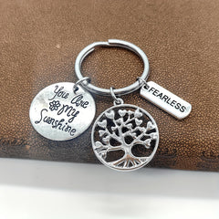 Tree Of Life You Are My Sunshine Keychain for Men