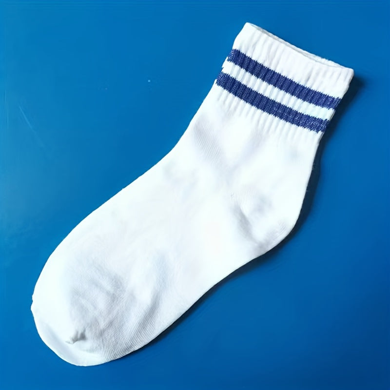 Striped Mid Tube & Japanese Crew Socks Women's Stockings