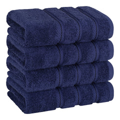 4pcs Solid Cotton Hand Towels Set Ultra Soft Highly Absorbent