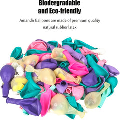 Unicorn Balloon Arched Wreath Set Confetti Light Purple Water Pink Balloon Set