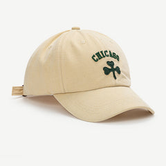 Clover Peaked Cap Soft Top Baseball Cap Couple Hat