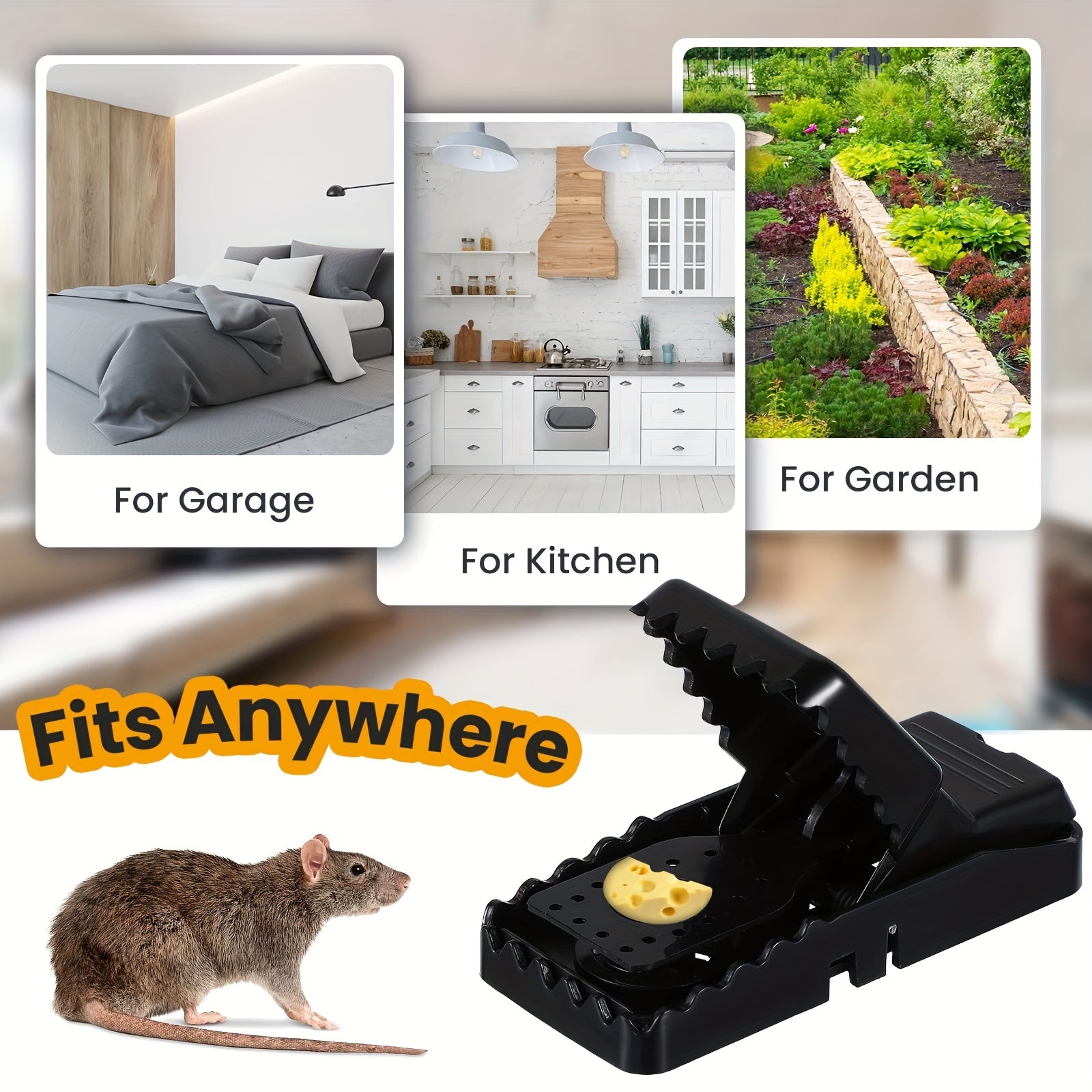 4pcs Mouse Traps Indoor Quick Effective Sanitary Safe Pest Control