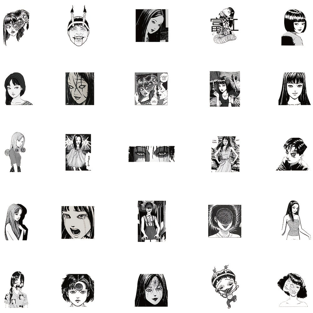50 Colorful Anime Stickers for Personalizing Your Luggage, Phone, Helmet & More