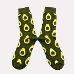 5 Pairs Cute Animal & Fruit Print Mid Tube Socks Women's Stockings