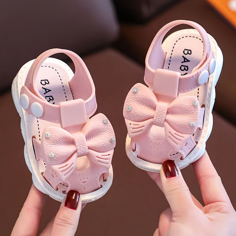 Baby Girls Bowknot Sandals Lightweight Non slip Sandals