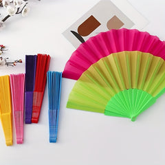 Colorful Plastic Chinese Style Folding Fan for Dance Clothing
