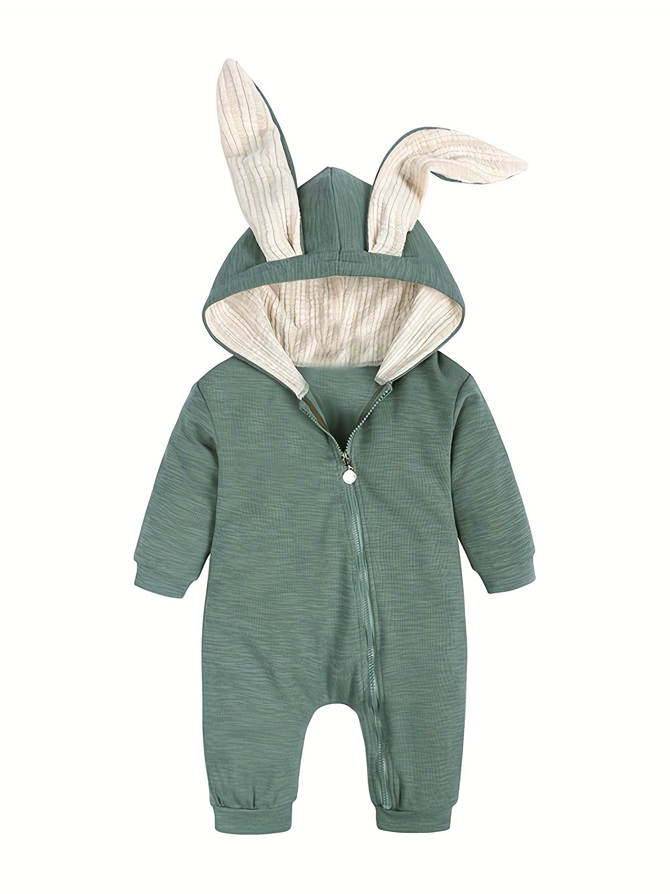 Newborn Bunny Ears Hooded Jumpsuit
