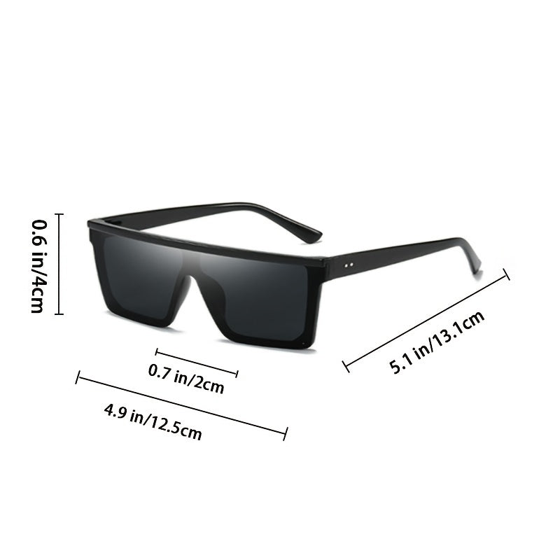 Big Frame One-piece Sunglasses Retro European American Couple Glasses