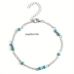 Copper Anklet Women's Thin Chain Foot Jewelry