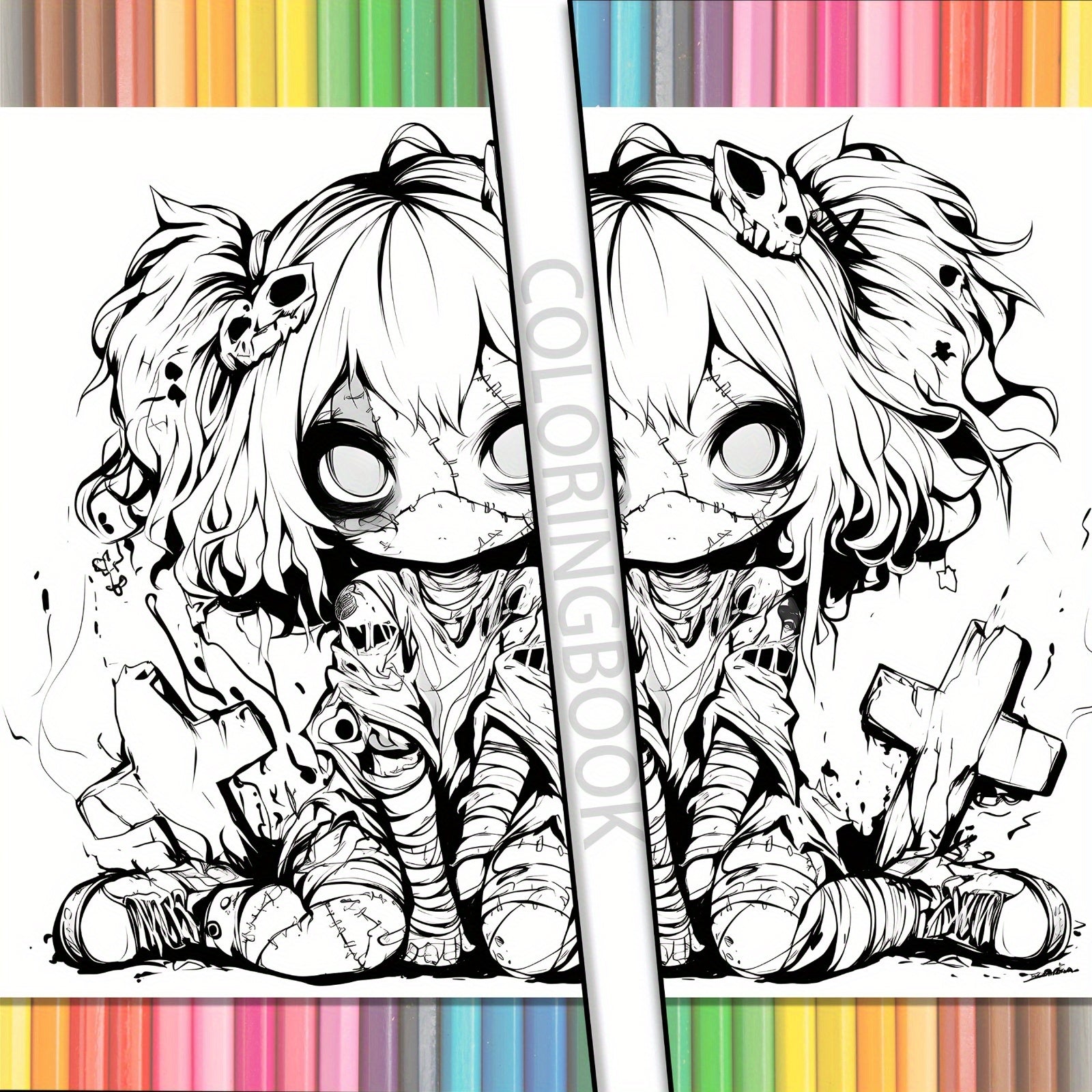 Whimsical Cartoon Characters & Fantasy Scenes Coloring Book