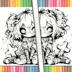 Whimsical Cartoon Characters & Fantasy Scenes Coloring Book
