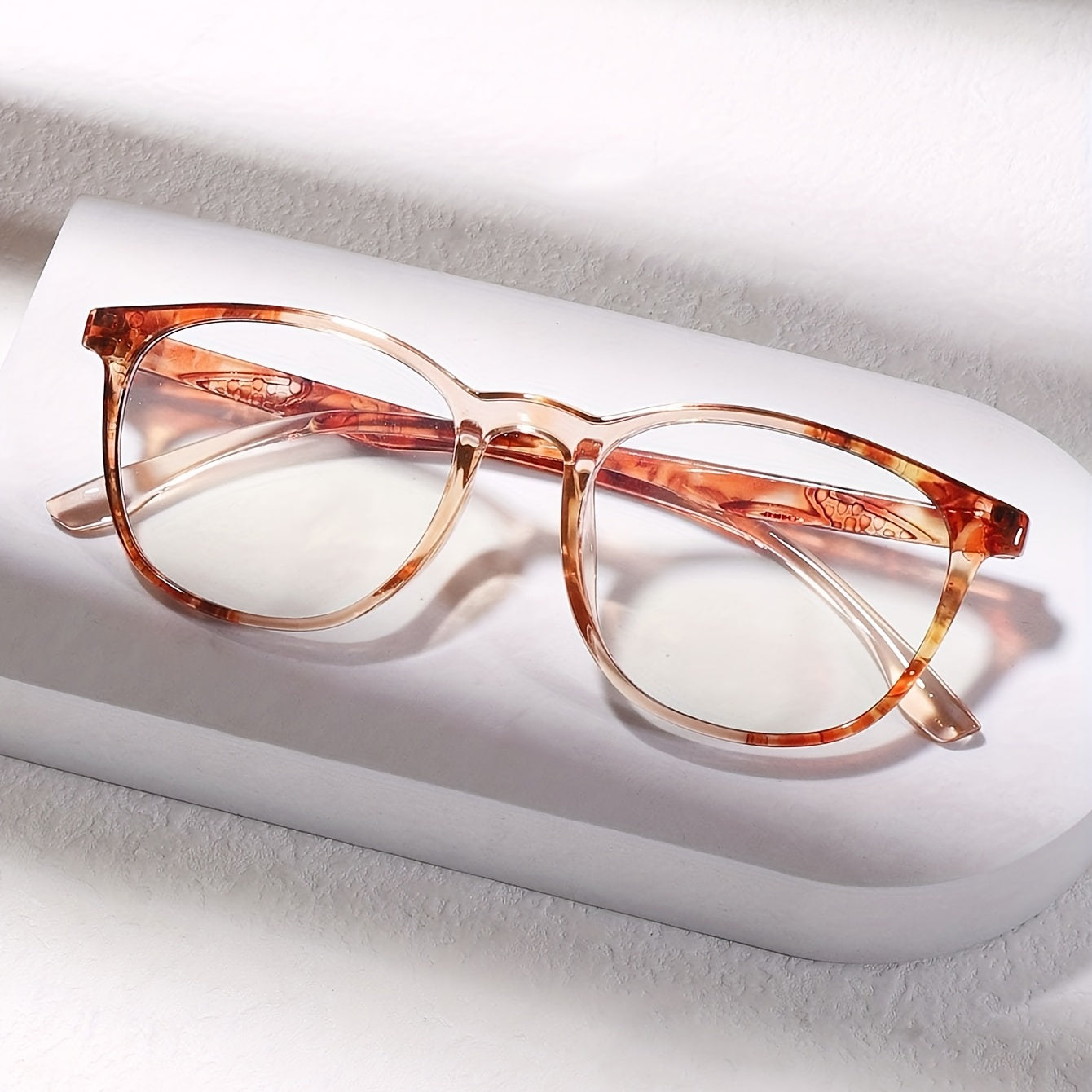 Clear Lens Jelly Round Frame Glasses