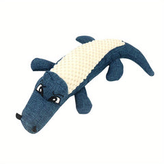 Crocodile Plush Dog Toy Tooth Grinding Squeaking Pet Interactive Game