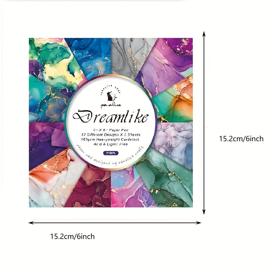 DIY OMBRE Theme Background Paper 6 Inch Single Sided Pattern Paper Dreamlike