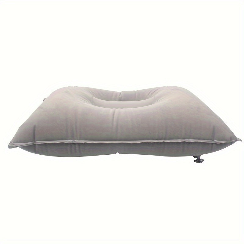 2pcs Portable Inflatable Pillows Thickened Flocking Square Camping Pillow