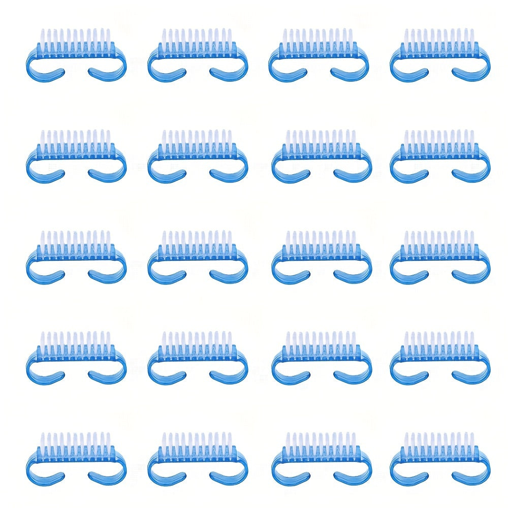 50 Pcs Handle Grip Nail Brush Fingernail Scrub Cleaning Brush