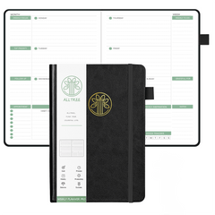Undated Weekly & Monthly Planner Hardcover Notebook