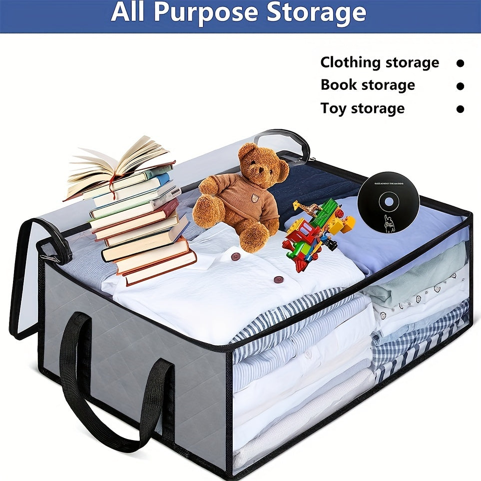 Portable Hats Storage Box With Window & Handles Large Capacity Bag
