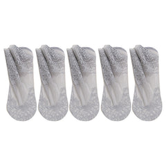 5 Pairs Floral Lace Short Socks Lightweight Stockings & Hosiery