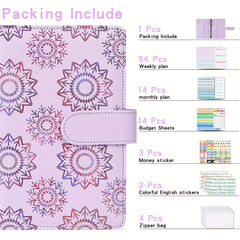 82pcs A6 Budget Binder Budget Book Week Month Planner Loose leaf Notepad