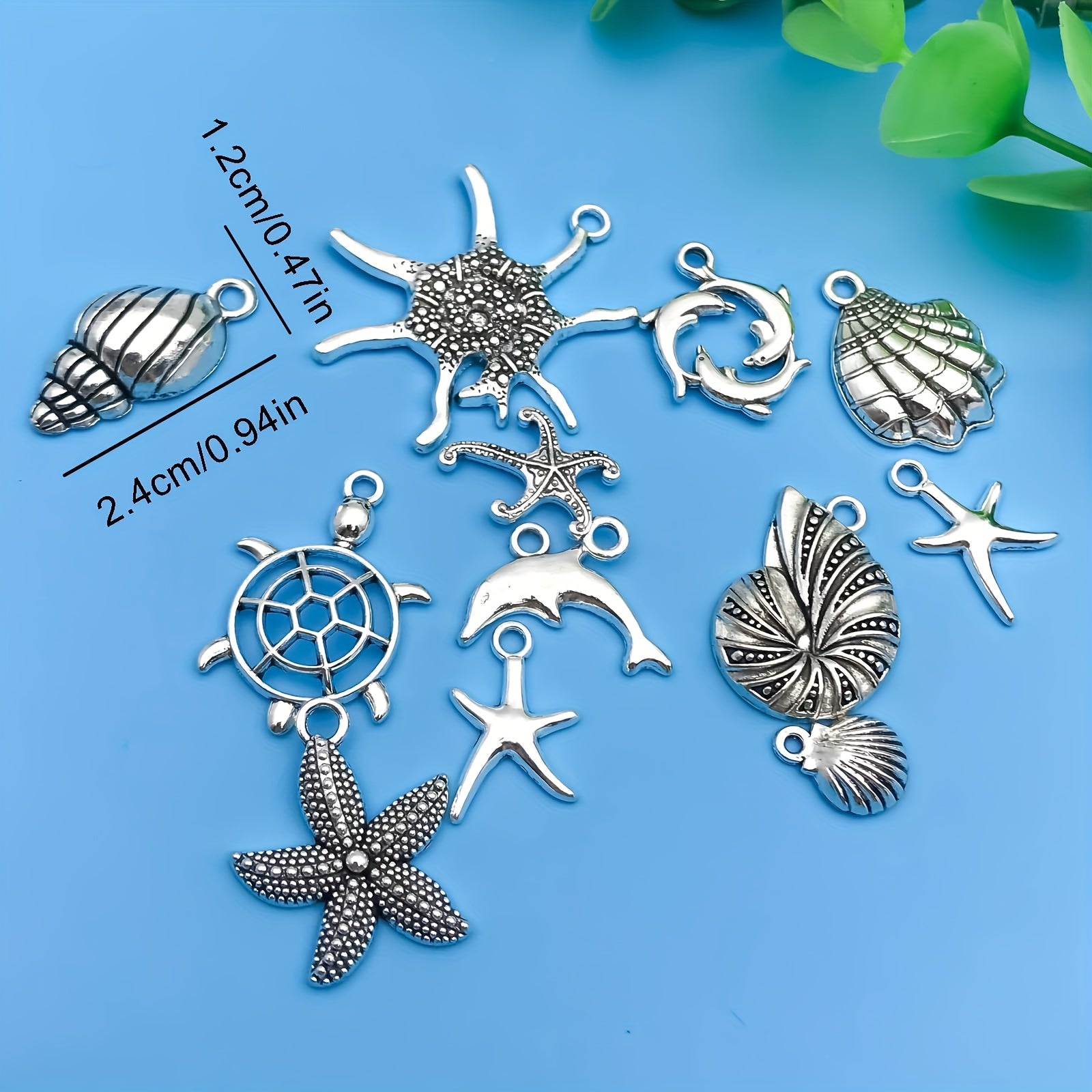 Ocean Animal Charms Pendants Set for DIY Necklace
