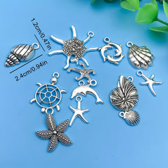 Ocean Animal Charms Pendants Set for DIY Necklace