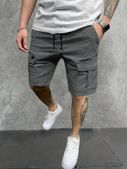 Men's Casual Cargo Shorts Drawstring Waist for Summer