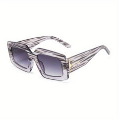 Y2K Retro Striped UV400 Sun Shades Glasses for Women Men
