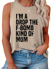  Women's Slogan Print Tank Top
