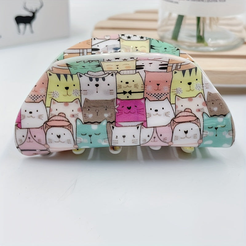 Animal Pattern Small Hair Claw Clip for Women Girls
