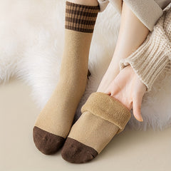 10 Pairs Striped Colorblock Socks Cozy Mid Tube Women's Stockings