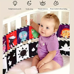 Baby Educational Cloth Book Animal Shape Bed Hanging Toy