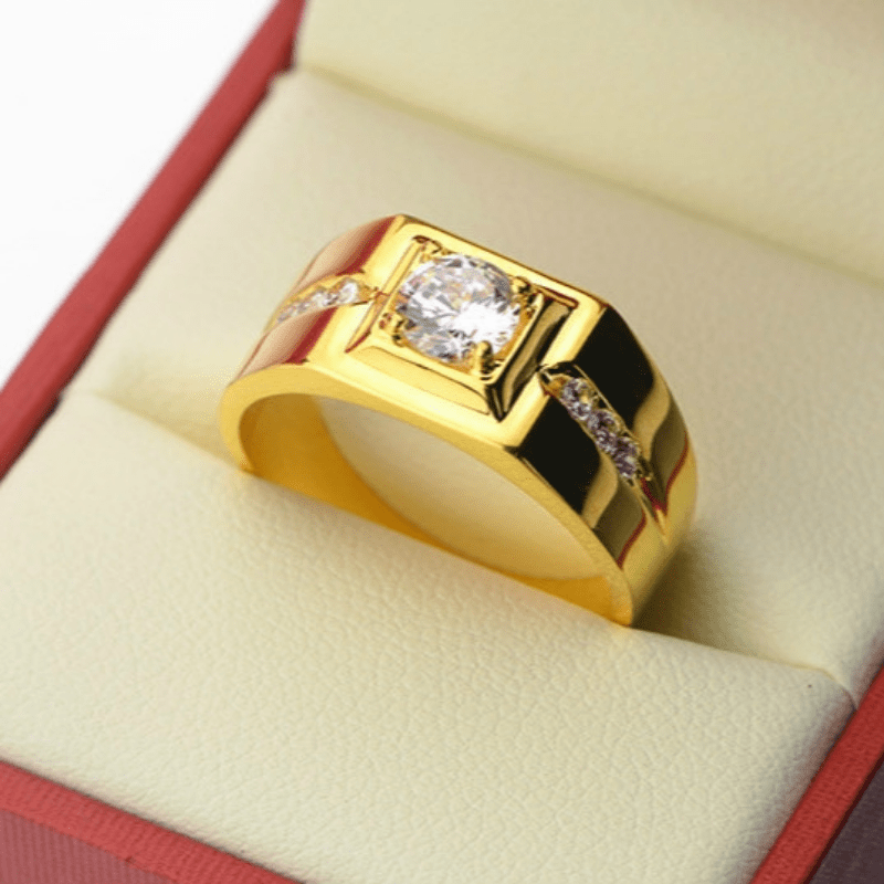 Men's Classic Ring in Silver and Black