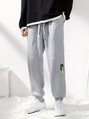 Solid Men's Sweatpants with Pockets Drawstring Active Pants