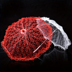 Lace Decoration Floral Pattern Girls Umbrella - Wedding Prop