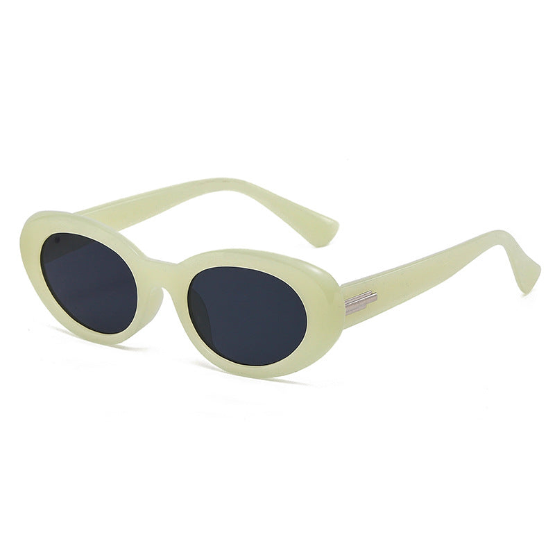 Oval Vintage Sunglasses Round Lens Small Frame Sunglasses