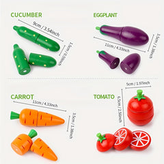 Kids Magnetic Vegetable Fruit Cutting Kitchen Toys