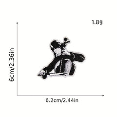 9pcs Thriller Iron On Patches For Men Sew On Embroidered Applique Repair Patch