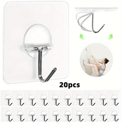 Heavy Duty Adhesive Hooks Towel Coat Hooks Waterproof Kitchen Bathroom