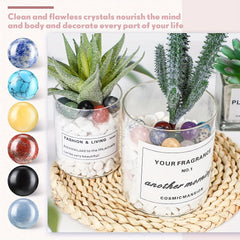 Gem Chakra 16mm Sphere Crystal Worry Stone Large Gem Sphere