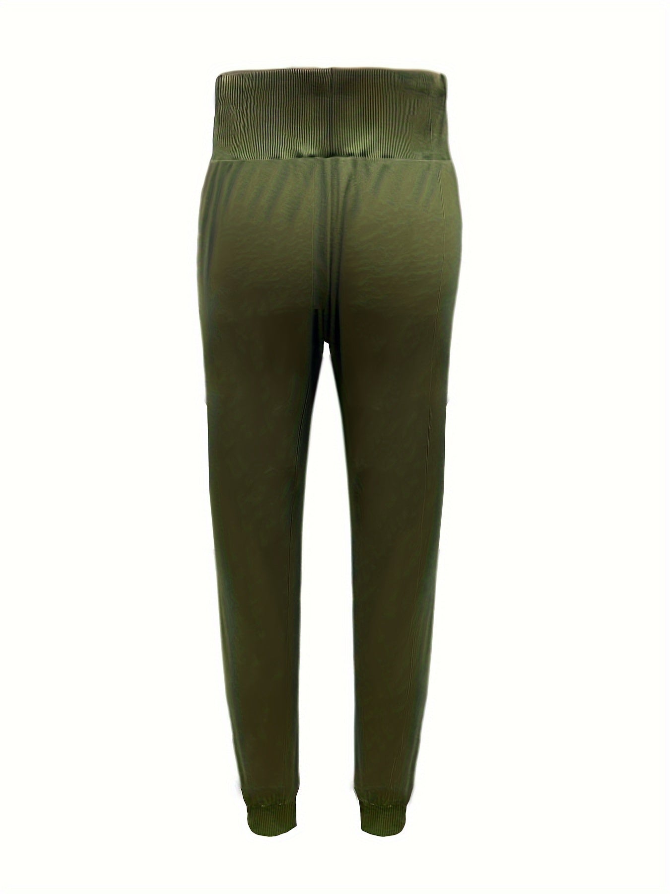  Solid Wideband Waist High Rise Joggers