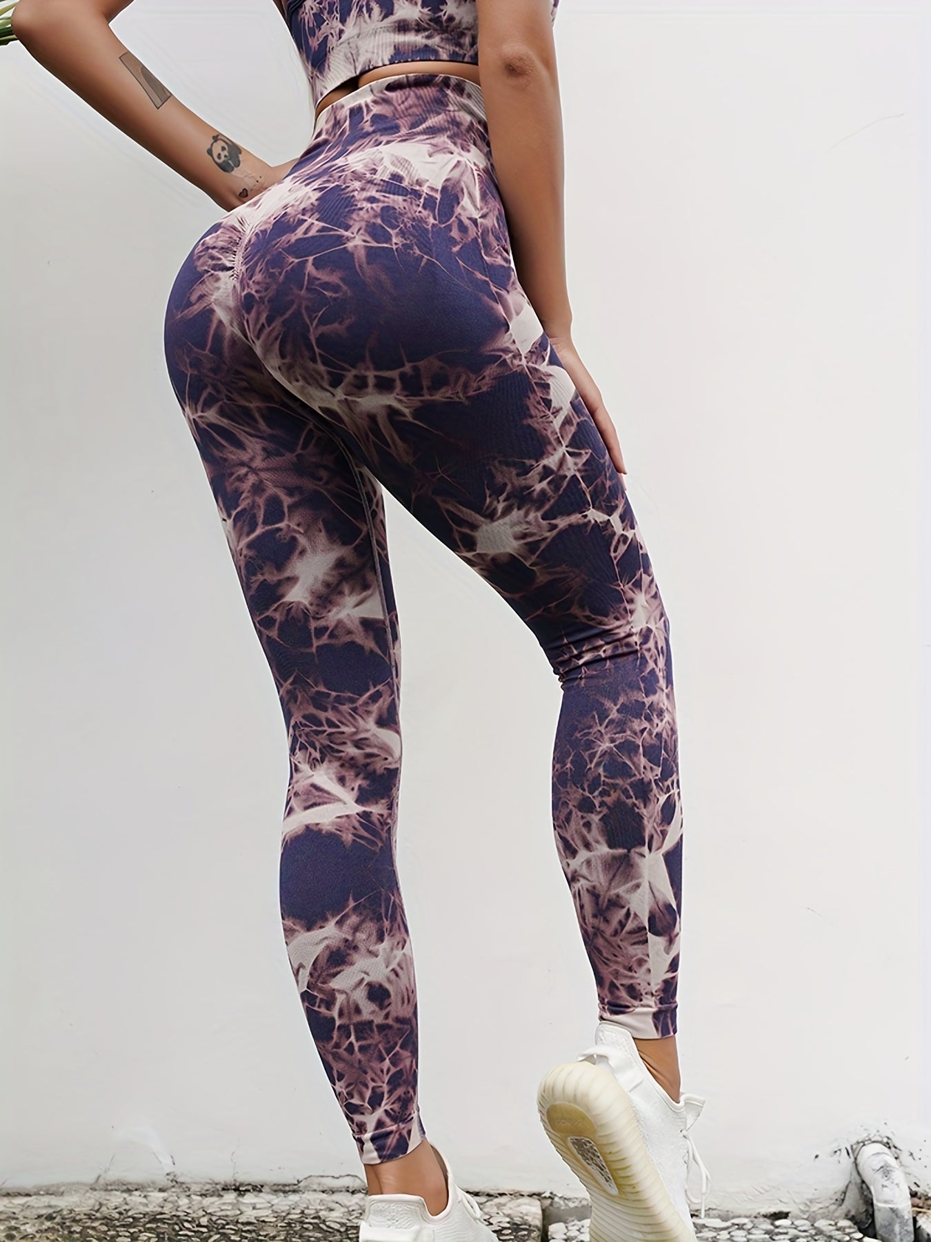 High Waist Tie Dye Sports Leggings for Women