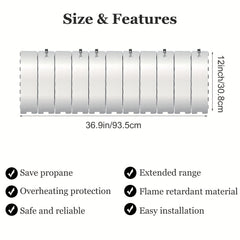 Patio Heater Reflector Shield 30" Height Heat Focusing Reflector
