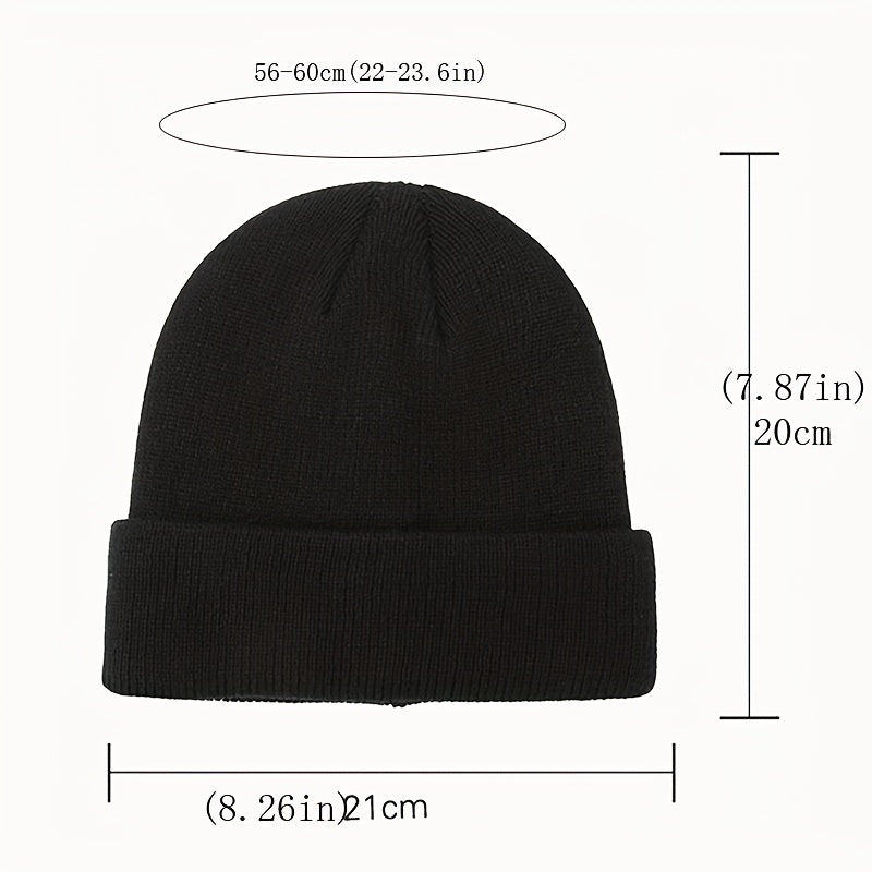 Autumn Winter Wool Knitted Hat Plus Velvet Warm Hat