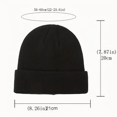 Autumn Winter Wool Knitted Hat Plus Velvet Warm Hat
