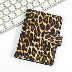 Leopard Print PU Leather Passport Holder - Lightweight Portable Case