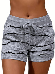 Striped Drawstring Shorts with Dual Pockets