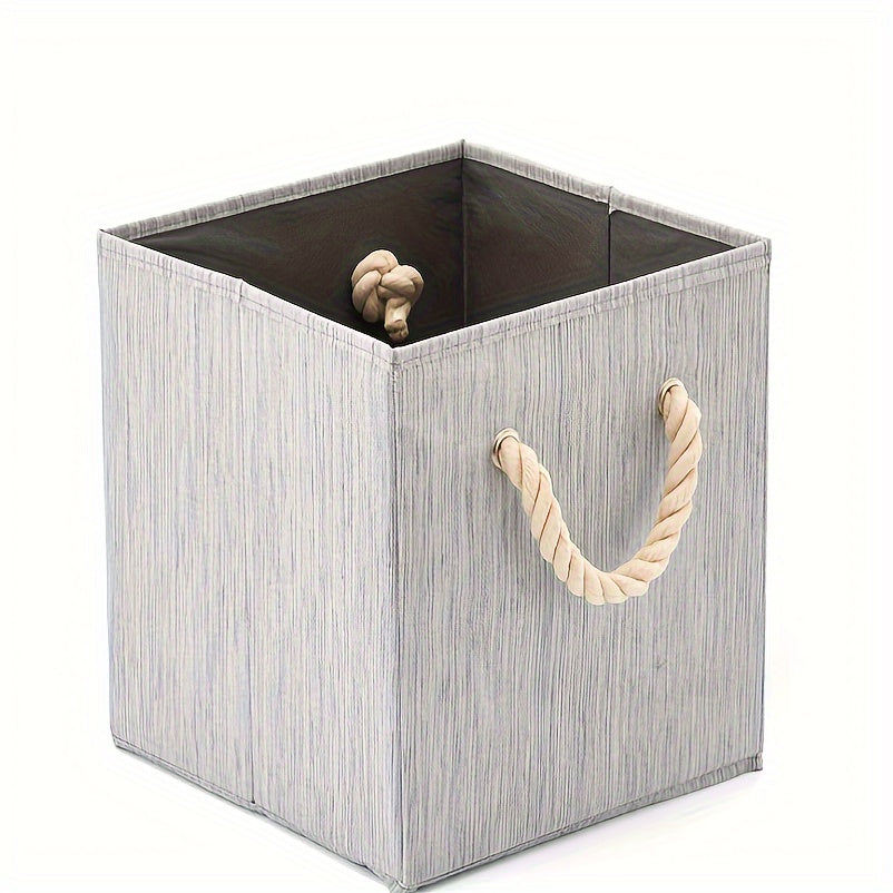 Storage Box w/ Rope Handle Clothes Basket Bedroom Dorm Organization